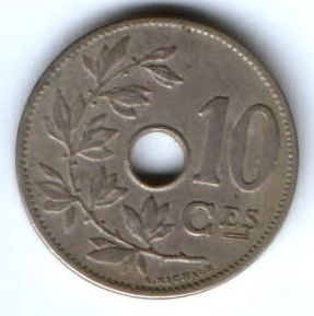10 сантимов 1905 г. Бельгия