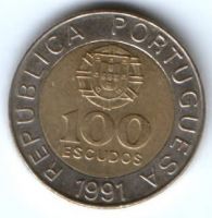 100 эскудо 1991 г. Португалия