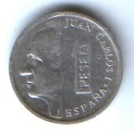 1 песета 1990 г. Испания