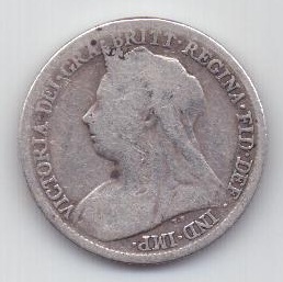6 пенсов 1901 г. Великобритания