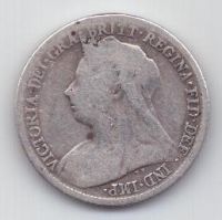 6 пенсов 1901 г. Великобритания