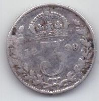 3 пенса 1899 г. Великобритания