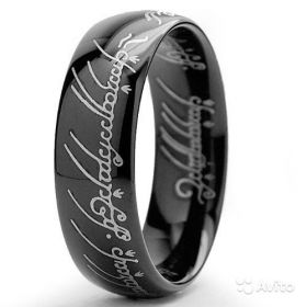 Кольцо Всевластия The Lord of the Rings "Властелин колец" (Черное)