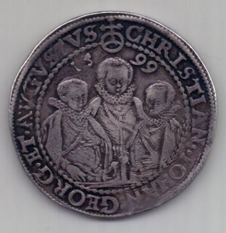 талер 1599 г. Саксония. Германия
