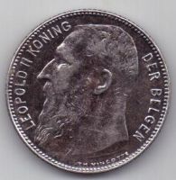 1 франк 1909 г. Бельгия