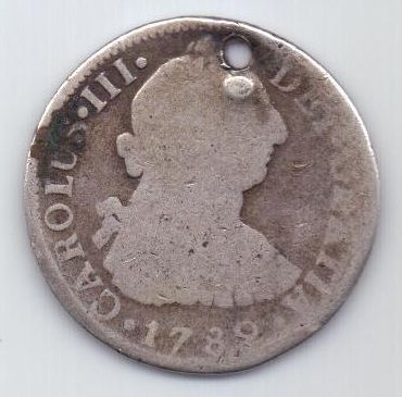 2 реала 1782 г. Мексика. Испания