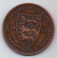 1/12 шиллинга 1913 г. Джерси Великобритания