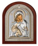 Серебряная икона Божией Матери Владимирской (Valenti & Co, Италия, эксклюзивная рамка)