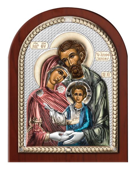 Серебряная икона Святое Семейство (Италия)