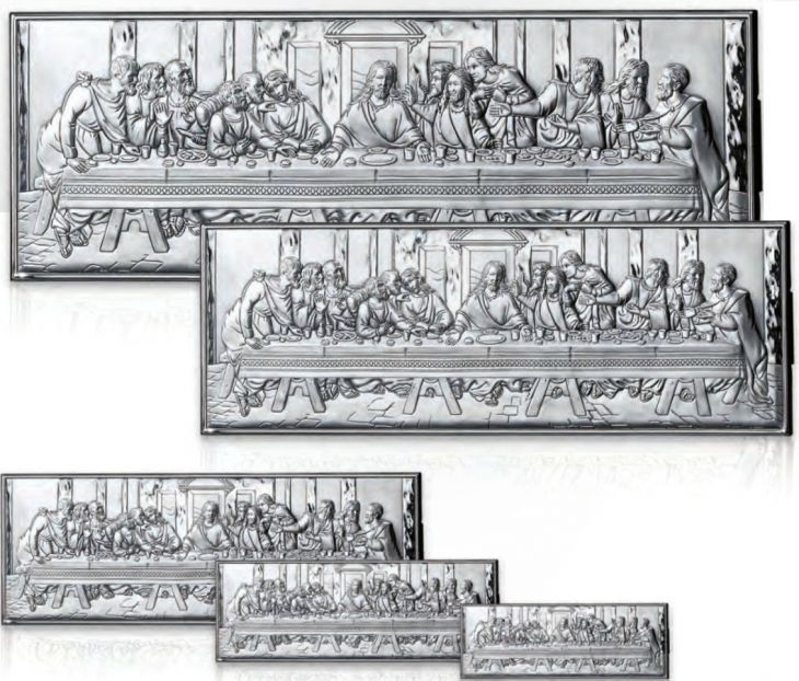 Серебряная миниатюра «Тайная вечеря» (Италия)