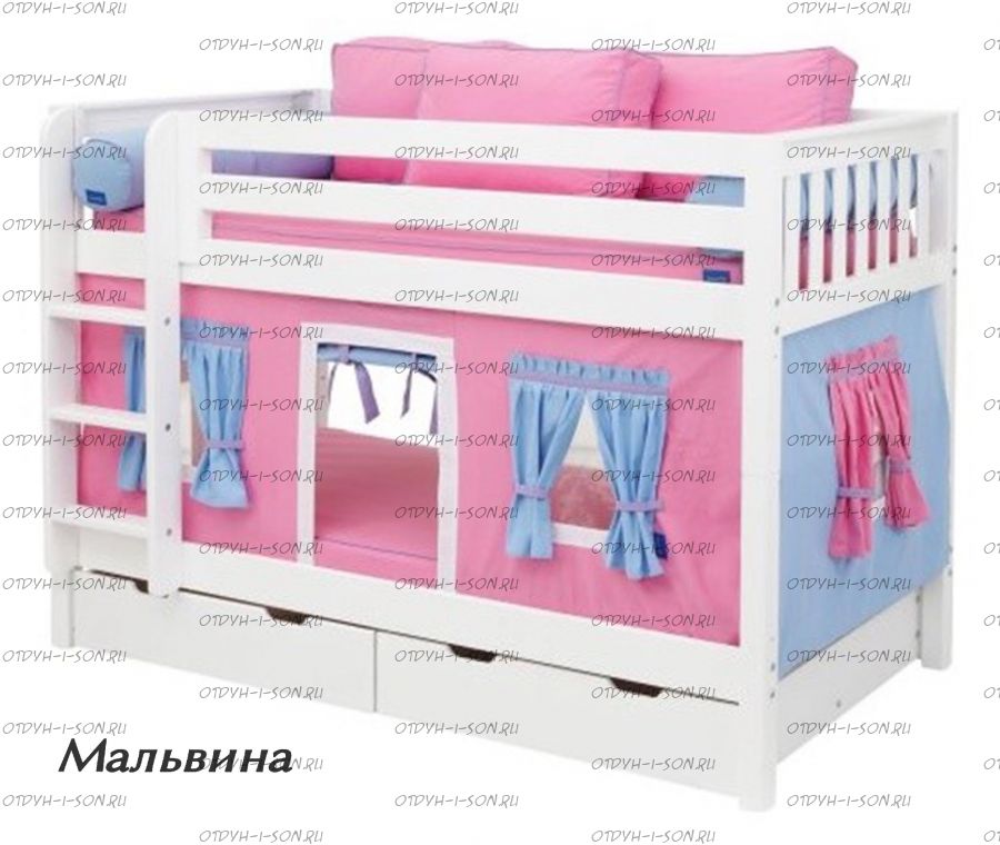 Кровать двухъярусная Мальвина