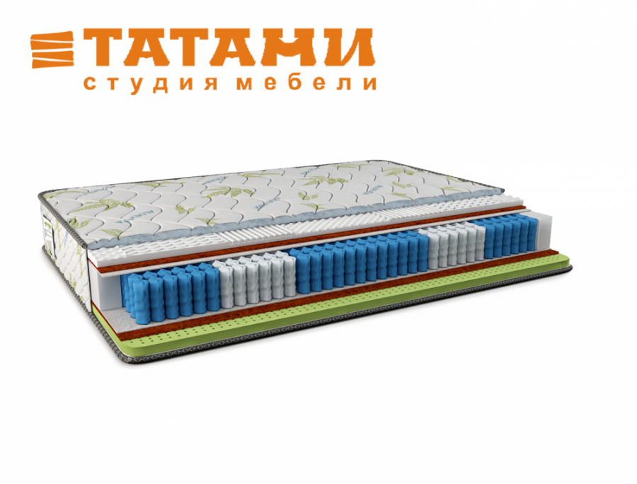 TATAMI Standart Comfort Lux Green S1000 5 зон матрас ортопедический