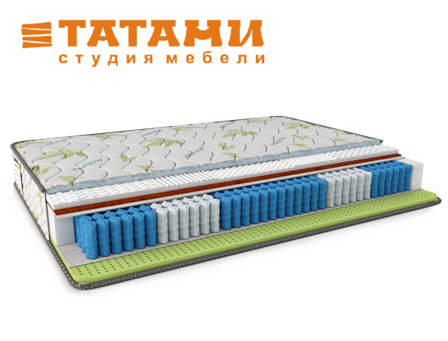 TATAMI Standart Mix Latex Lux Green S1000 5 зон матрас ортопедический