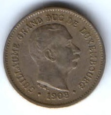 5 сантимов 1908 г. Люксембург