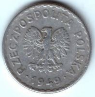 1 злотый 1949 г. Польша