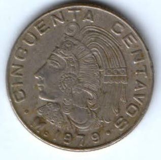 50 сентаво 1979 г. Мексика