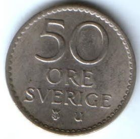 50 эре 1968 г. Швеция