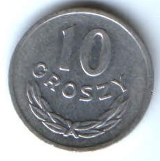 10 грошей 1966 г. Польша