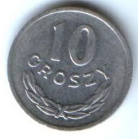 10 грошей 1966 г. Польша