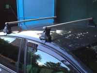 Багажник на крышу Chery Bonus, Атлант, прямоугольные дуги, опора Е
