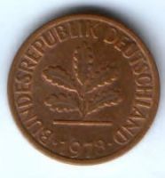 1 пфенниг 1978 г. Германия ФРГ