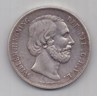 2 1/2 гульдена 1858 г. редкий год. Нидерланды