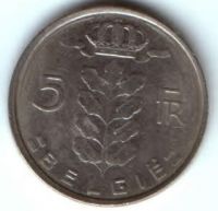 5 франков 1974 г. Бельгия