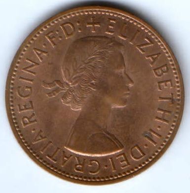 1 пенни 1963 г. Великобритания
