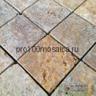 Плитка из травертина GOLD TUMBLED 100х100х10 мм (Голд)