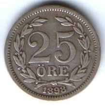 25 эре 1898 г. Швеция