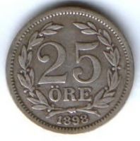 25 эре 1898 г. Швеция