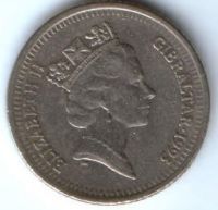 10 пенсов 1993 г. Гибралтар