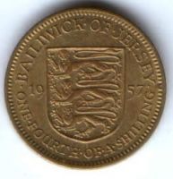 1/4 шиллинга 1957 г. Джерси
