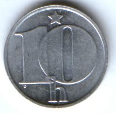 10 геллеров 1976 г. Чехословакия