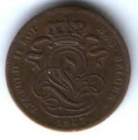 1 сантим 1907 г. Бельгия