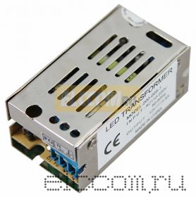 Источник питания 110-220V AC/12V DC, 0,5A, 5W с разъёмами под винт, без влагозащиты (IP23)