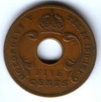 5 центов 1935 г. Восточная Африка