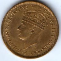 2 шиллинга 1938 г. AUNC Западная Африка