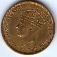 2 шиллинга 1938 г. AUNC Западная Африка
