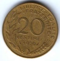 20 сантимов 1979 г. Франция