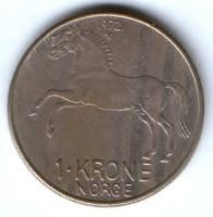 1 крона 1972 г. Норвегия