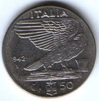 50 чентезимо 1942 г. Италия