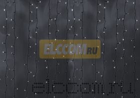 Гирлянда "Светодиодный Дождь" 2х9м, эффект водопада, черный провод, 220В, диоды БЕЛЫЕ, NEON-NIGHT