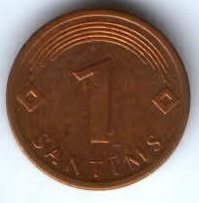 1 сантим 2003 г. Латвия