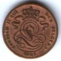 1 сантим 1907 г. Бельгия DES BELGES