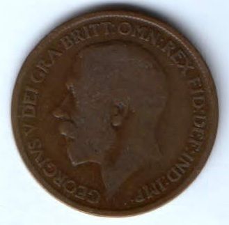 1/2 пенни 1918 г. Великобритания