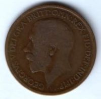 1/2 пенни 1918 г. Великобритания