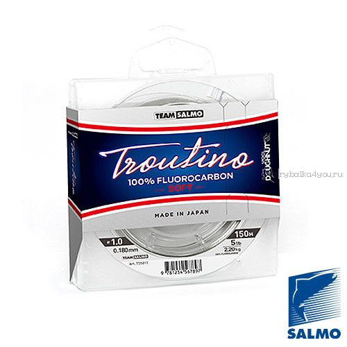 Леска монофильная Team Salmo FLUOROCARBON Troutino Soft 150 м