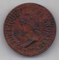 1 сантим 1797 г. Франция