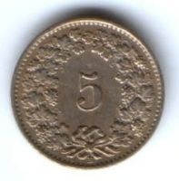 5 раппенов 1931 г. Швейцария